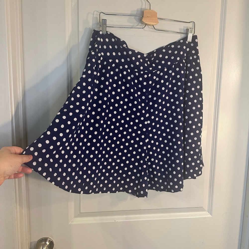 Polka Dot Navy Skater Shorts